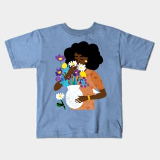 Daisies in a Vase Kids T-Shirt